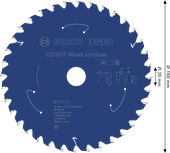 „Bosch EXPERT Wood“ akumuliatorinio diskinio pjūklo diskas, 160 mm, 36 dantukų.